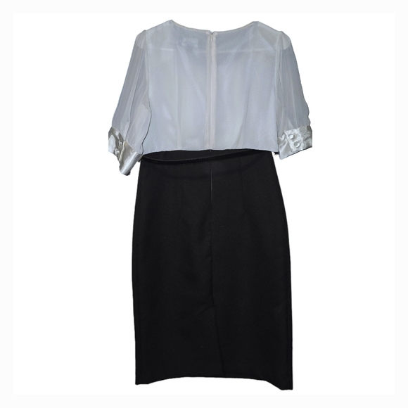 Scarlet Nite Black & White Cocktail Dress - Size 8 - Picture 4 of 8